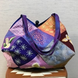 ❁年末値下げ！ベトナム製☆アジアン風刺繍ビーズ  パッチワークカバン