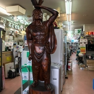 インディアン 人物大　半額値下☆74468 H2200 木製無垢