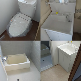 倉吉市余戸谷町　平屋一戸建て３SＤＫ　駐車場２台込共益費無し５．２万 − 鳥取県