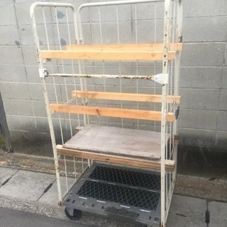 カゴ台車 台車 棚に加工に⁉︎