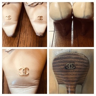 希望価格どうぞ♡CHANEL♡　ココマーク入り　レザーパンプス　23センチの画像