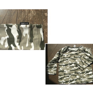 👕COMME CA DU ISM　長袖　８０ｃｍ　迷彩②の画像