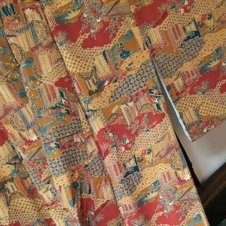 更紗風 袷 小紋 着物