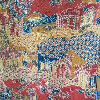 更紗風 袷 小紋 着物の画像