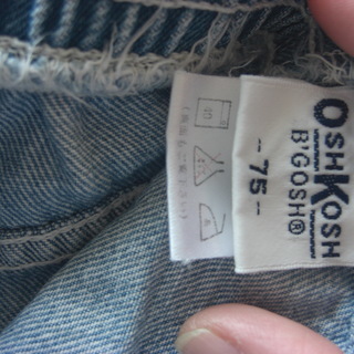 👖ＯＳＨＫＯＳＨ　デニムパンツ　７５ｃｍ　こども服の画像