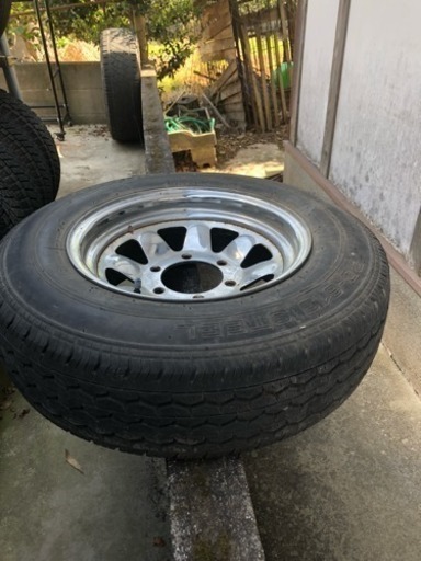 6穴14インチスチールホイール中古