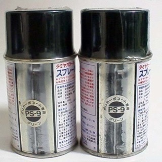 タミヤ未開封ポリカーボネイトスプレーPS9 グリーン2本とマーカー黒1本の画像