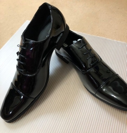 【取引完了】メンズビジネスシューズ(BLKエナメル)27.0cm