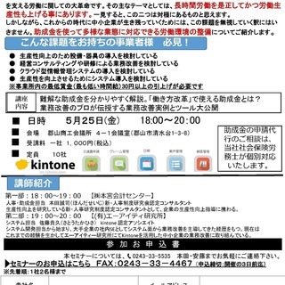 システムを活用した業務改善助成金セミナー