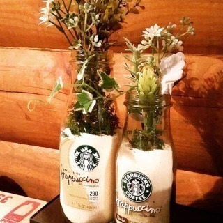 スタバ空き瓶の画像