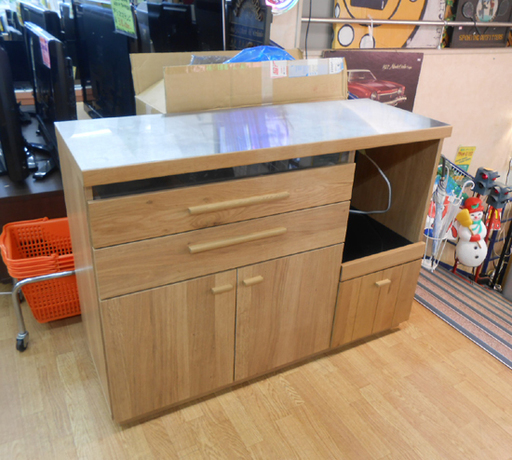 キッチンカウンター ステンレストップ キッチンボード オーク材 北欧スタイル  東馬 オクタ OCTA   ☆ PayPay(ペイペイ)決済可能 ☆ 札幌市 清田区 平岡