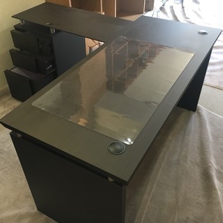 ニトリL字システムデスク(キャネーラ 140 DBR)の画像