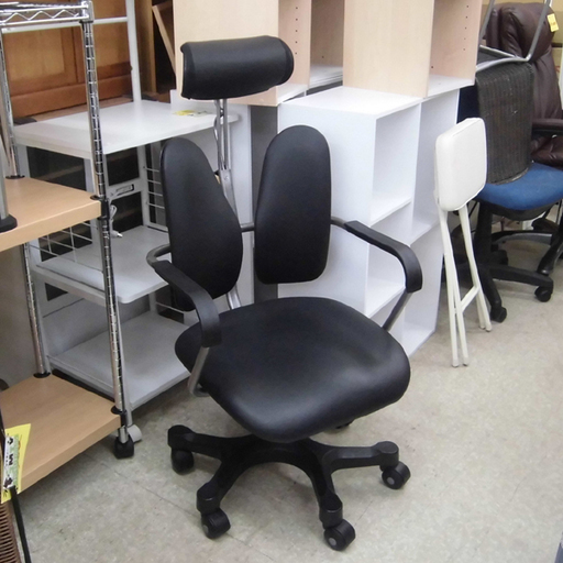 オフィスチェア 合皮 黒 体にフィット 札幌 西区 西野