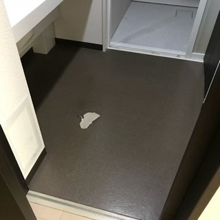 洗面所クッションフロア張替え