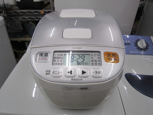 ZOJIRUSHI NL-BA05 炊飯器3合炊き　２０１６年製