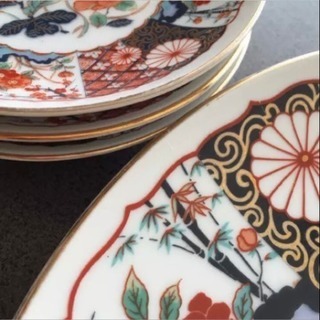 大皿 小皿 絵皿セットの画像