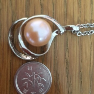 ピンク淡水パール珍珠プンタントネクレス新品の画像