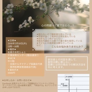 5月10日(木)、船橋にてサードオピニオン会(メンタルヘルスの相...