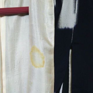 御召 小紋 袷 濃紺 着物の画像