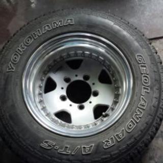 値下げ 225/70R15 中古 workアルミ付 ヨコハマジオランダー A/T