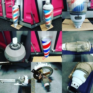 サインポール修理いたします☆　電球交換.モーター交換～　理容　床屋の画像