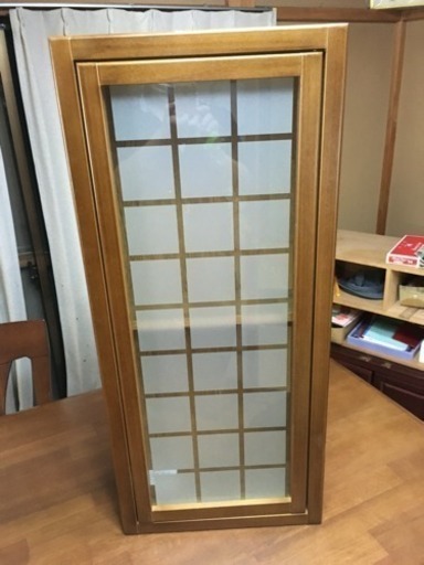 ガラス戸収納棚 (新品)
