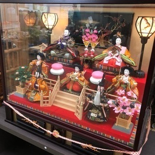 値下げ 雛人形 河寿作 オルゴール付き 照明あり