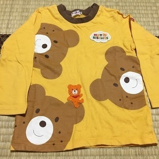 ミキハウスサイズ100の長袖シャツ２枚組の画像
