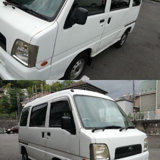サンバー ハイルーフ H14年式 185000km 動く倉庫として 難有り 格安販売 現状渡し 車検残有り 軽自動車 軽1BOX の画像