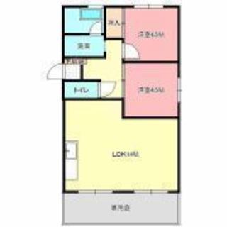 新居浜市船木 グロリーマンション 2LDK 【4.5万円】駐車場2台OK、ペット可、コンビニ近し - 新居浜市