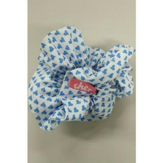 新品！cher シェル エコバッグ2コ & シュシュ ブルー 水色 青の画像