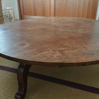 天然木 一枚板天板の座卓、テーブルの画像