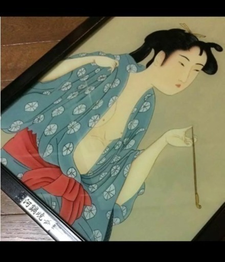 ☆レア☆ 河鍋暁斎 ガラス絵