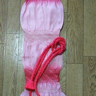新品☆帯揚げ 桜色 帯締めプレゼント付