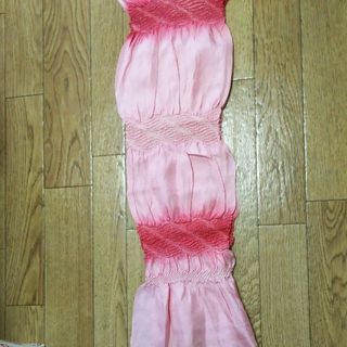 新品☆帯揚げ 桜色 帯締めプレゼント付の画像