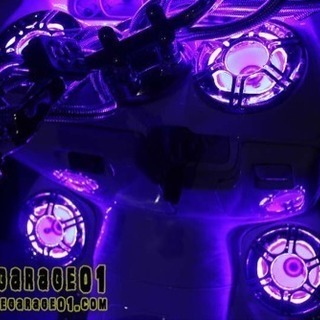 夜間お洒落！バイクカスタムアイテム スピーカーカバーLED加工 ...