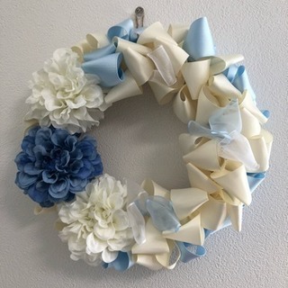 リボン&フラワーリース♡オンライン体験レッスン