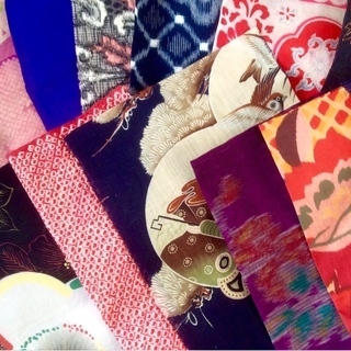 アンティーク着物地で布花ブローチを創作しましょう～☆の画像