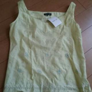 新品 インディヴィ INDIVI ノースリーブ レモンイエロー ...