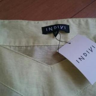 新品 インディヴィ INDIVI ノースリーブ レモンイエロー サイズ38の画像