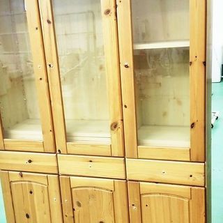 ☆美品☆　食器棚・キッチン収納　ダイニングボード（節有）