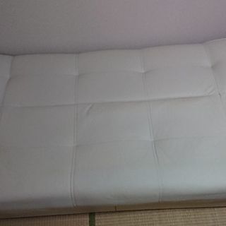 【美品】ニトリ 合皮ソファーベッド（シングル）の画像