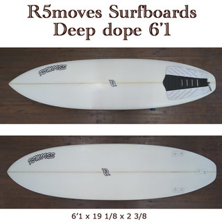 超美品 オマケ付き！サーフボード　ショートボード　R5MOVES DEEP DOPE 6'1 USED　フィン付き！