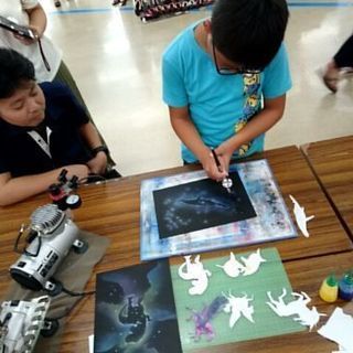 小学生から！藤沢エアブラシ教室(1回30分月2回月謝2200円)道具無料貸し出しの画像