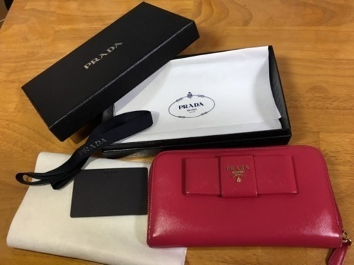 PRADA長財布 サフィアーノ☆リボン 無料発送
