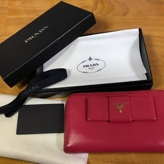 PRADA長財布 サフィアーノ☆リボン 無料発送