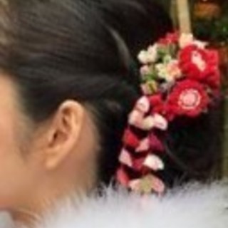 二十歳の忘れられない思い出作り　江戸つまみ細工で作る晴れ着のかんざし　『牡丹』の画像