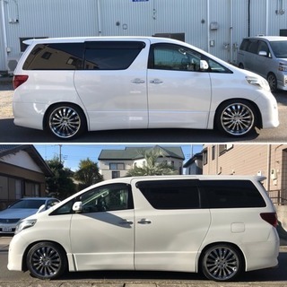 20系アルファード 240S 20インチAW ローダウン サンルーフ 4本出しマフラー HDDナビ フリップダウンモニター カスタム多数の画像