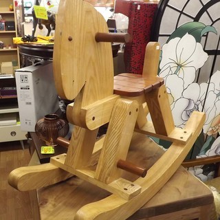 木馬 ウッドロッキングホース 乗用玩具 木製玩具 キッズ 　西岡店の画像