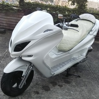 ヤマハ マジェスティ250c SG03J 白 売り切り(0416) ヤマハマジェスティ250C SG03J 白外装きれい！エイリアンみたいな顔し